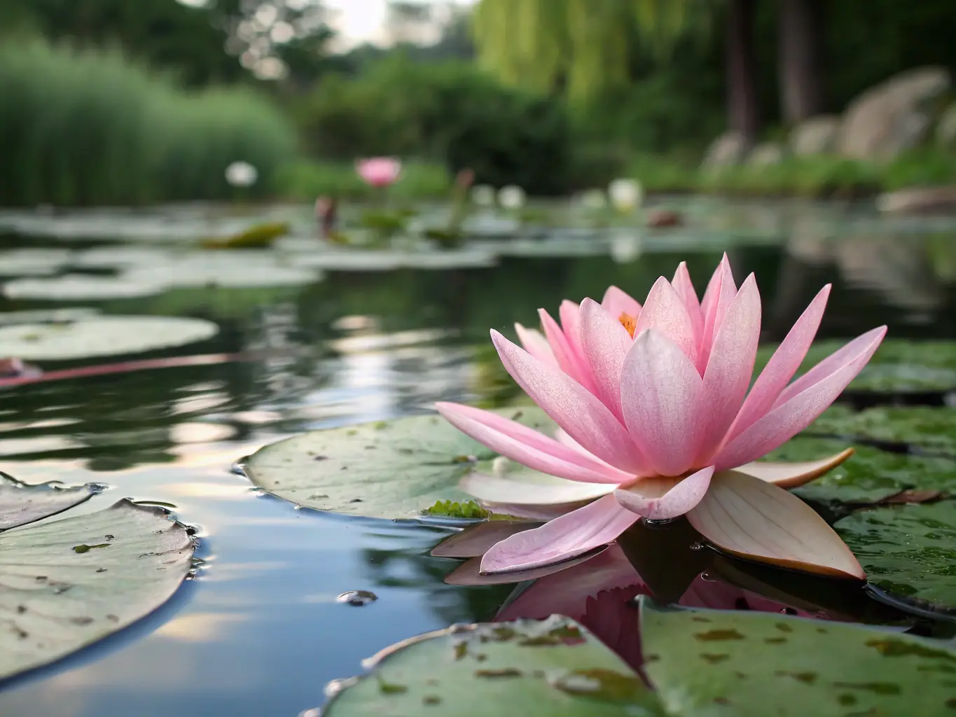 A close-up image of hands gently holding a lotus flower, representing mindfulness and present moment awareness.